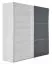 Schiebetürenschrank / Kleiderschrank Sabadell 25, Farbe: Eiche weiß / Anthrazit - Abmessungen: 222 x 229 x 64 cm (H x B x T)