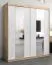 180 cm breiter Kleiderschrank mit 2 Türen | 10 Fächer | Farbe: Sonoma Eiche / Weiß Abbildung