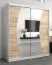 180 cm breiter Kleiderschrank mit 2 Türen | 10 Fächer | Farbe: Sonoma Eiche / Weiß Abbildung