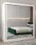 Schiebetürenschrank / Kleiderschrank Bisaurin 4D mit Spiegel, Farbe: Weiß matt - Abmessungen: 200 x 180 x 62 cm ( H x B x T)