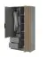 Kleiderschrank mit Spiegel Leeds 24, Farbe: Grau - Abmessungen: 200 x 105 x 51 cm (H x B x T)