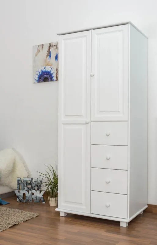 Kleiderschrank Kiefer weiß
