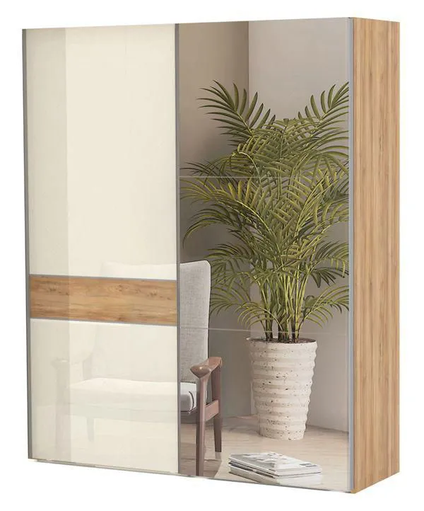 Kleiderschrank beige hochglanz Abbildung