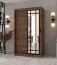 Kleiderschrank | Farbe: Walnuss Warmia | 1 Spiegeltür | 120 x 62 x 200 cm | 2 Kleiderstangen | Moderne Details | 5 Fächer | Zuverlässiges Gleitsysteme