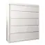 Schiebetürenschrank / Kleiderschrank Jan 04A, Farbe:  Weiß matt - Abmessungen: 200 x 180 x 62 cm ( H x B x T)