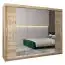 Schiebetürenschrank / Kleiderschrank mit Spiegel Tomlis 06B, Farbe: Eiche Sonoma - Abmessungen: 200 x 250 x 62 cm (H x B x T)