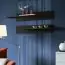 Wohnwand mit blauer LED-Beleuchtung Hompland 151, Farbe: Schwarz / Weiß - Abmessungen: 170 x 260 x 40 cm (H x B x T), mit Push-to-open Funktion