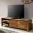 Handgefertigtes TV-Lowboard aus Sheesham Massivholz, Farbe: Sheesham - Abmessungen: 40 x 140 x 35 cm (H x B x T),  mit einzigartiger Maserung