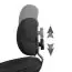 Drehhocker mit Rückenlehne Apolo 59, Farbe: Schwarz / Chrom, Sitzfläche und Rückenstütze Neigung verstellbar
