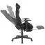 Gaming-Schreibtischstuhl Apolo 110, Farbe: Schwarz, mit hoher Rückenlehne & ausziehbarer Fußstütze