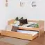 Bett ausziehbar 90 x 200 cm Buche Natur mit 1 Schublade(n)