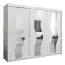 Schiebetürenschrank / Kleiderschrank Hacho 06 mit Spiegel, Farbe: Weiß matt - Abmessungen: 200 x 250 x 62 cm ( H x B x T)