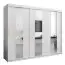 Schiebetürenschrank / Kleiderschrank Polos 06 mit Spiegel, Farbe: Weiß matt - Abmessungen: 200 x 250 x 62 cm (H x B x T)