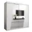 Schiebetürenschrank / Kleiderschrank Guajara 05 mit Spiegel, Farbe: Weiß matt - Abmessungen: 200 x 200 x 62 cm (H x B x T)
