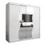 Schiebetürenschrank / Kleiderschrank Robinyera 05 mit Spiegel, Farbe: Weiß matt - Abmessungen: 200 x 200 x 62 cm ( H x B x T)