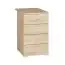 Kommode für Schreibtisch Tapachula, Farbe: Sonoma Eiche hell - Abmessungen: 75 x 46 x 67 cm (H x B x T), mit 4 Schubladen