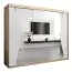 Schiebetürenschrank / Kleiderschrank Naranco 06 mit Spiegel, Farbe: Eiche Sonoma / Weiß matt - Abmessungen: 200 x 250 x 62 cm ( H x B x T )