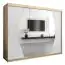 Schiebetürenschrank / Kleiderschrank Alphubel 06 mit Spiegel, Farbe: Eiche Sonoma / Weiß matt - Abmessungen: 200 x 250 x 62 cm ( H x B x T)