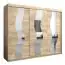 Schiebetürenschrank / Kleiderschrank Hacho 06 mit Spiegel, Farbe: Eiche Sonoma - Abmessungen: 200 x 250 x 62 cm ( H x B x T)