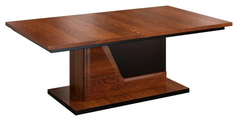 Couchtisch Farbe: Walnuss / Schwarz 50x130x80 cm Abbildung