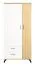 Drehtürenschrank / Kleiderschrank Riemst 01, Farbe: Eiche / Weiß - Abmessungen: 194 x 90 x 50 cm (H x B x T)