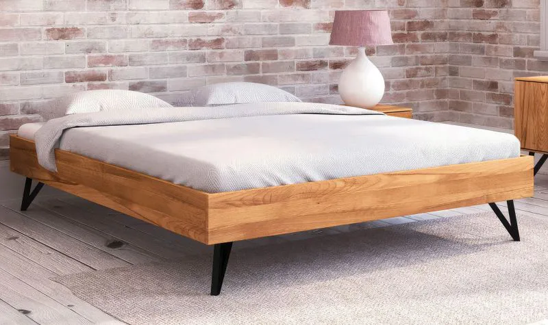 Einzelbett / Gästebett Masterton 03 Kernbuche massiv geölt - Liegefläche: 90 x 200 cm (B x L)