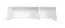 Aufsatz für Drehtürenschrank / Kleiderschrank Messini 04, Farbe: Weiß / Weiß Hochglanz - Abmessungen: 40 x 136 x 54 cm (H x B x T)