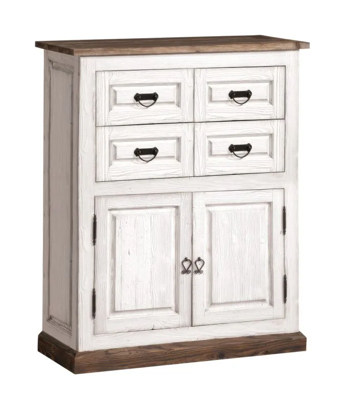 Sideboard "Kilkis" Kiefer altweiß 13 - 118 x 94 x 42 cm (H x B x T)