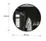 Runder Spiegel Bernina 01, Farbe: Schwarz matt - Abmessungen: 50 x 50 cm (H x B)