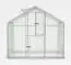 Gewächshaus - Glashaus Mangold XL9, mit quer teilbarer Tür, gehärtetes Glas 4 mm, 8,40 m², 290 x 290 cm, langlebige Aluminiumprofile, 1 Fenster