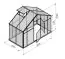 Gewächshaus - Glashaus Radicchio XL4, Wände: 4 mm gehärtetes Glas, Dach: 6 mm HKP mehrwandig, Grundfläche: 4,40 m² - Abmessungen: 150 x 290 cm (L x B)