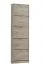 Hoher Schuhschrank mit fünf Kipptüren Veliko 07, Farbe: Eiche Grau, Griffe: Grau, ABS-Kanten, Maße: 191,5 x 58 x 18 cm, für den Vorraum