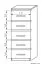 Kommode Pamulang 09, Farbe: Sonoma Eiche - Abmessungen: 112 x 42 x 40 cm (H x B x T)