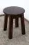 Hocker Kiefer massiv Vollholz Nussfarben 004 - Abmessung: 45 x 35 cm (H x Ø)
