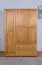Schlafzimmer - Kleiderschrank, Kiefer Vollholz massiv Erlefarben - Abmessung: 195 x 135 x 59 cm (H x B x T) Abbildung