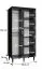 Edler Schiebetürenschrank mit zwei Kleiderstangen Jotunheimen 86, Farbe: Schwarz - Abmessungen: 208 x 100,5 x 62 cm (H x B x T)