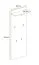 Garderobe mit vier Haken Sviland 13, Farbe: Eiche Wellington - Abmessungen: 160 x 60 x 28 cm (H x B x T), mit einer Ablage