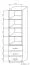 Regal Pamulang 02, Farbe: Sonoma Eiche - Abmessungen: 200 x 52 x 40 cm (H x B x T)