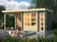 Gartenhaus SET terragrau mit Schleppdach 2,4 m Breite, Schleppdach, Grundfläche: 5,07m²