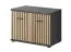 Garderobe Ringerike 08, Farbe: Anthrazit / Eiche Artisan - Abmessungen: 203 x 210 x 32 cm (H x B x T), mit 10 Fächern und einen Sitzkissen