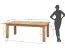 Robuster Esstisch Colmont 02, ausziehbar bis 270 cm, Tischplatte 4 cm dick, geölte Oberfläche, massives Eichenholz, vier Standbeine, Maße: 75 x 180 x 90 cm