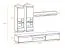 Wohnwand | Farbe: Eiche Hickory Jackson / Schwarz | inkl. LED-Beleuchtung | Maße: 175 x 37 x 150 cm | 1 TV-Unterschrank | 2 Vitrinen | 1 Wandregal