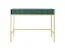 Schreibtisch Worthing 21, Farbe: Grün / Gold - Abmessungen: 78 x 104 x 50 cm (H x B x T)