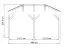 Pavillon Borba aus unbehandeltem Douglasienholz - Abmessung: 290 x 490 cm (L x B)