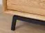 Kommode Salleron 07, Wildeiche massiv geölt, Farbe: Natur / Schwarz - Abmessungen: 90 x 121 x 45 cm (H x B x T)