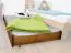 Rollbett / Zweite Liegefläche für Bett - Kiefer Vollholz massiv Eichefarben 003, inkl. Lattenrost- Abmessung 18,50 x 198 x 95 cm (H x B x T)