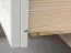 Kommode Gyronde 05, Kiefer massiv Vollholz, Farbe: Weiß / Eiche - 88 x 112 x 45 cm (H x B x T)