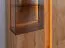 Vitrine Sienne 03 mit 2 Türen, 9 Einlegeböden, 11 Fächer, 205 x 84,5 x 37 cm, in Wildeiche gebürstet und geölt, Massivholz, inklusive LED-Beleuchtung