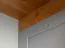 Wohnzimmer Komplett - Set B Gimone, 5-teilig, finnische Kiefer, in Grau, Griffe aus Holz, Landhausstil, zwei Vitrinen, ein Wandregal