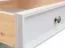 Schminktisch Gyronde 35, Kiefer massiv Vollholz, Farbe: Weiß / Eiche - 85 x 93 x 45 cm (H x B x T)